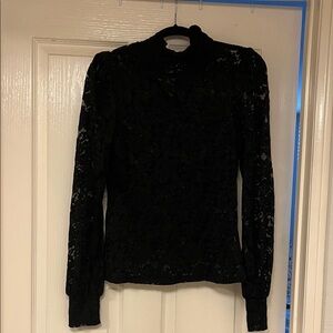 Elegant Black Lace Women's Top